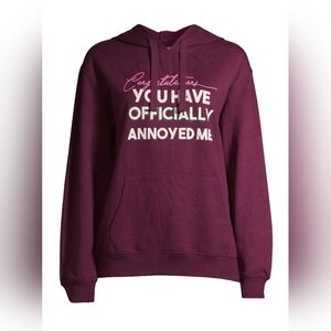 'Officially Annoyed' Juniors Graphic Hoodie Pullover Fleece